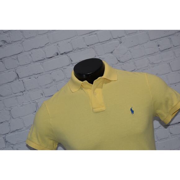 Polo Ralph Lauren Mens Size Small Custom Fit Golf Polo Shirt Cotton Yellow - Picture 6 of 6